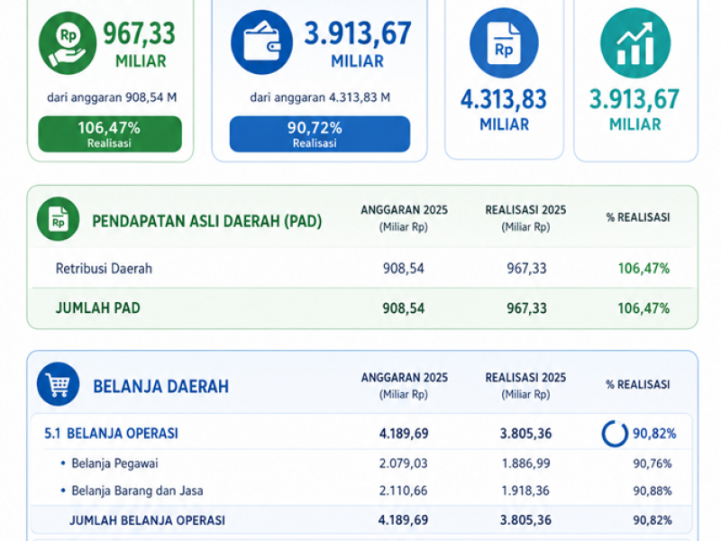 Realisasi Belanja Disnaker TA 2025